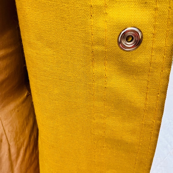 Vintage Aqua Sheen Rain Slicker  * Brilliant Shiny Blue Raincoat * medium/large - Picture 6 of 16